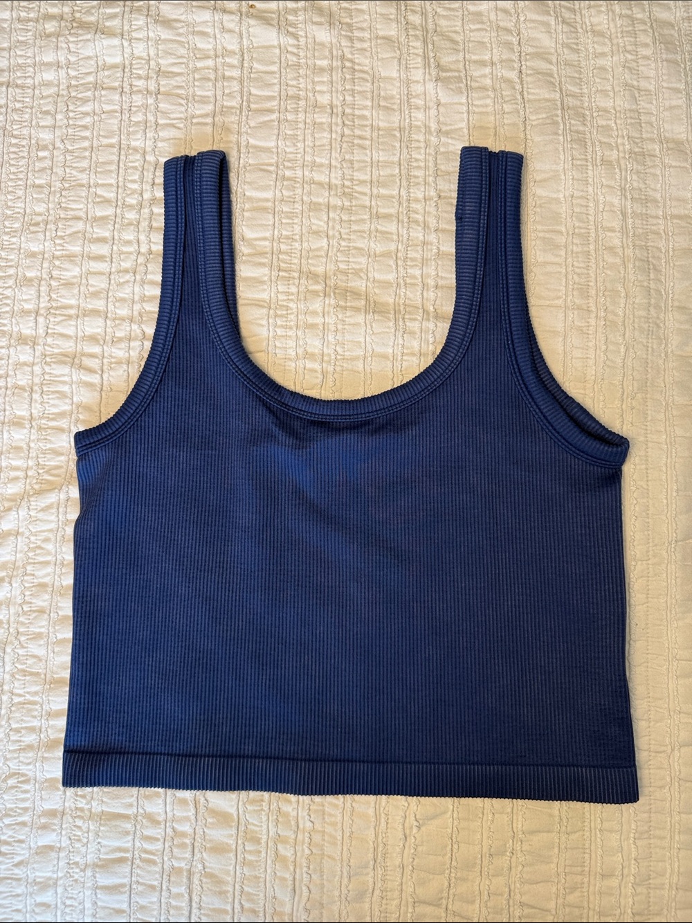 GAP Navy Ribbed Cropped Tank